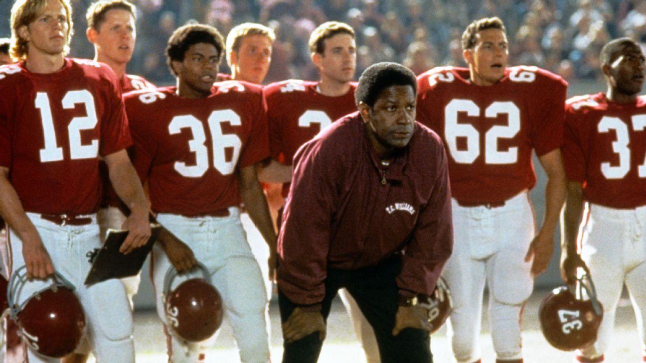 Coach Boone, portrayed by Denzel Washington, is a determined football coach who leads a racially integrated team in the midst of segregation. Through his coaching and unwavering principles, he teaches his players important life lessons about teamwork, respect, and breaking down racial barriers.